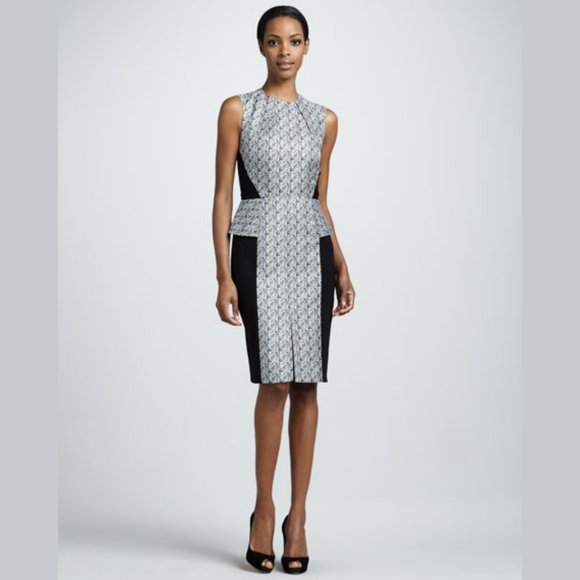 RACHEL Rachel Roy Dresses & Skirts - Rachel Roy Peplum Dress Black White Career Sheath